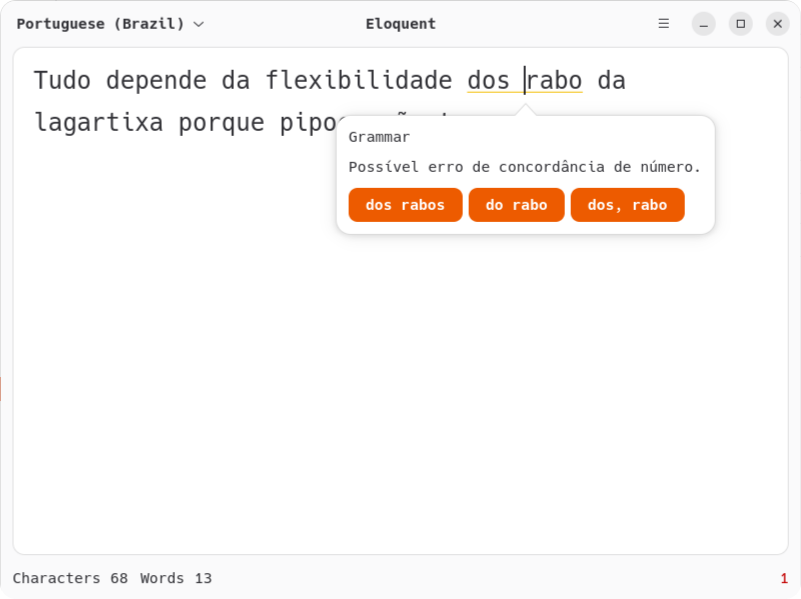 Tela do eloquent